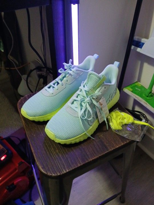 Adidas Kaptir Base: Lemon Green & Yellow - Mens 8/women's 9.5