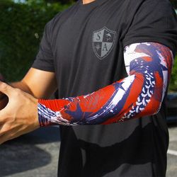 *Pair* of American Flag USA Arm Sleeves By Salt Armour Co. - Made in the USA - SA Co. Fishing 