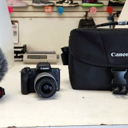 Canon Digital Camera With Bag And Accessories