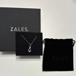 Zales Diamond Infinity Pendant - Brand New in box with pouch - NEVER WORN.  