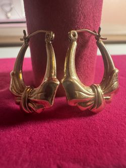 14K 585 Solid Yellow Gold Earrings | Genuine Yellow Gold Fine Jewelry 