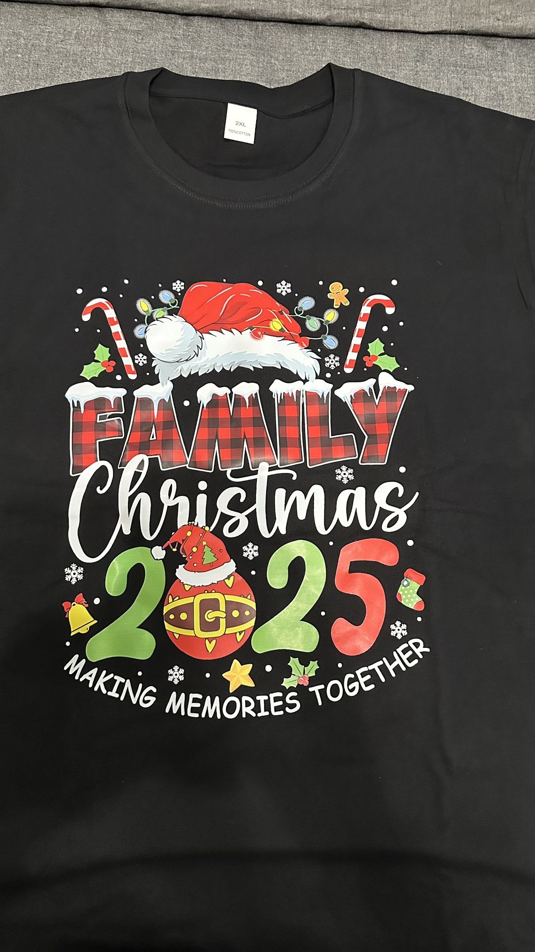 Christmas Tshirts/Size listed in pics/Kids and adults all new $10 each