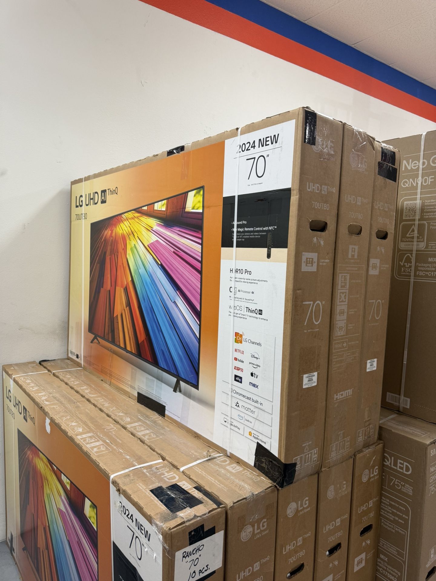 LG 70” UT8000 4K HDR SMART TV