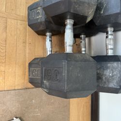Pair Of 90 And 100 Pound Dumbbells $275 For Both Pairs