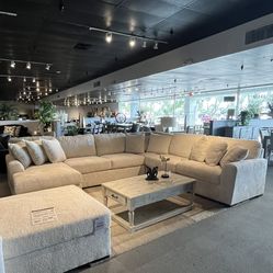 Ivory 4PC Chaise Sectional Couch