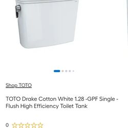 Toto ST786EA#01 Drake 1.28 GPF Transitional Toilet Tank Only Less Seat