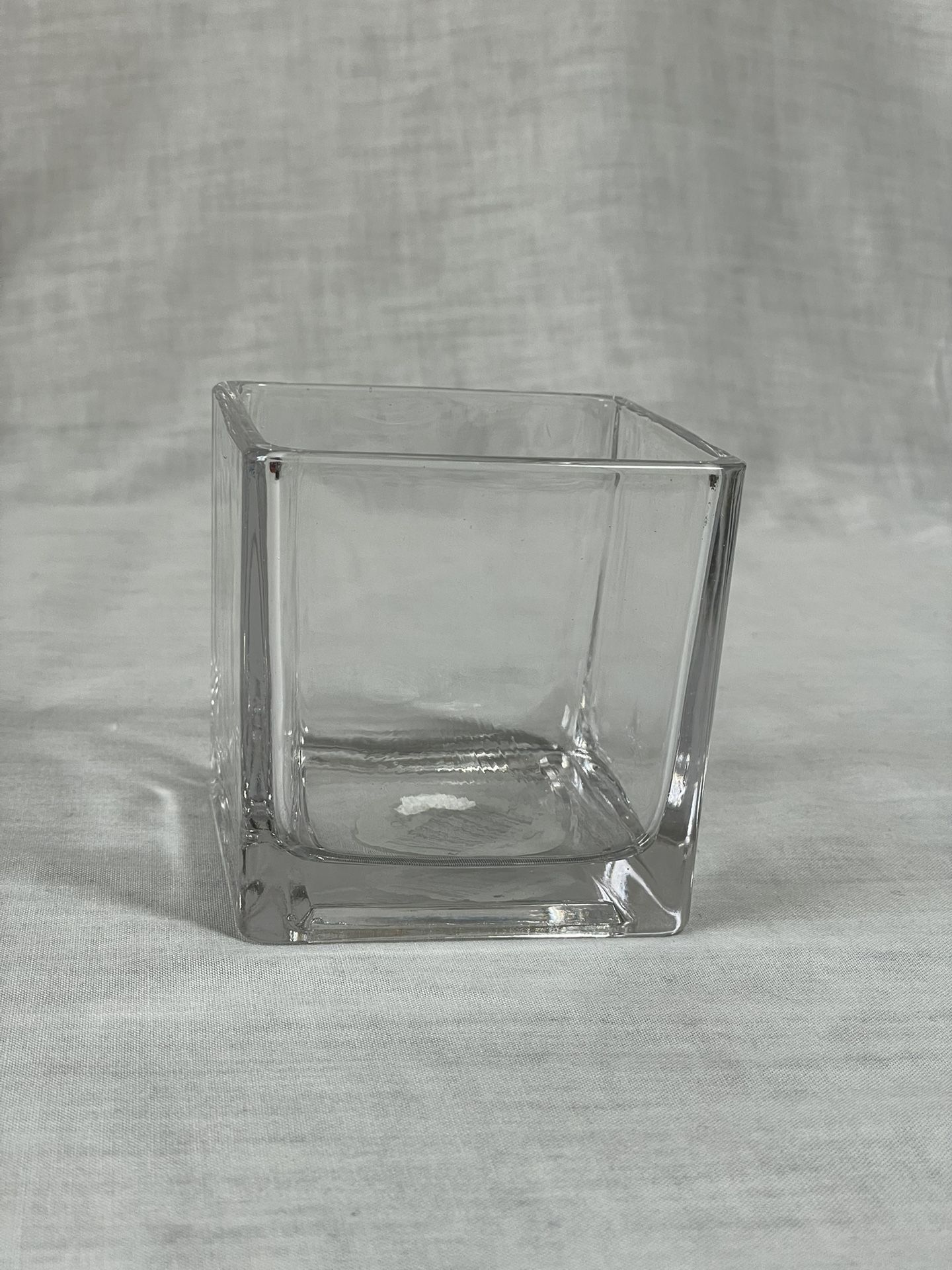 Small Glass Square Candle Holder