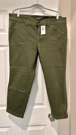 Torrid Olive Twill Aviator Stretch Crop Pants