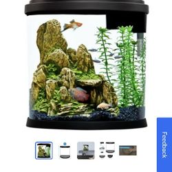 TOP FIN HALF MOON PLASTIC AQUARIUM