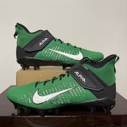 Nike Alpha Menace Pro 2 Mid Men's Size 18 Pine Green Football Cleats AQ3209-301