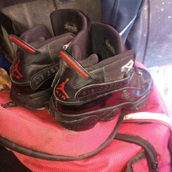 Michael Jordan's size five and a half and it needs shoelaces