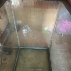55 gallon cracked aquarium