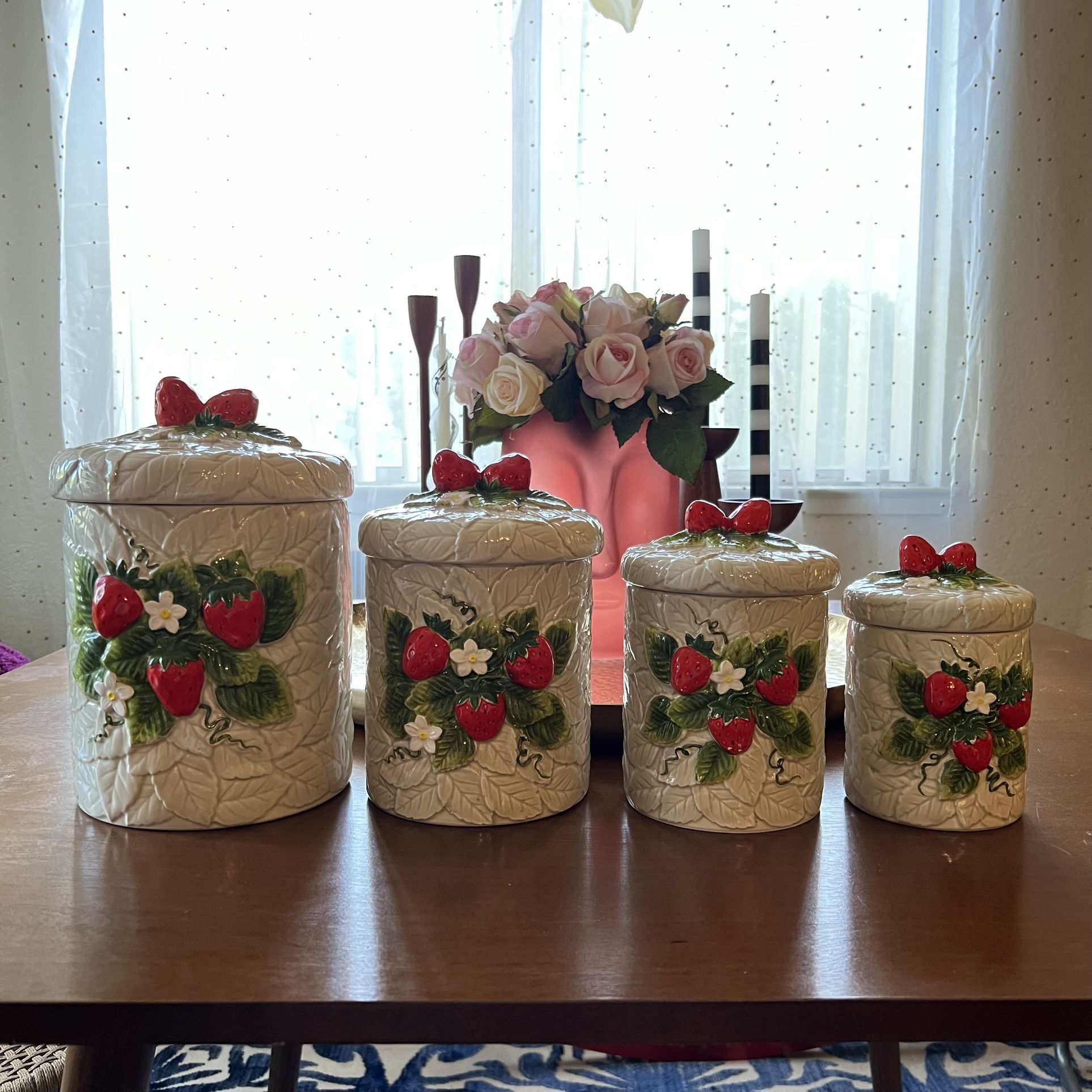 1981 Sears Strawberry 🍓 Canisters
