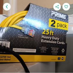 2 Pack 25ft Extension Cord