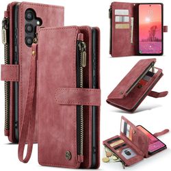 Samsung Galaxy A35 5G CaseMe 008 Multifunctional Zipper Wallet Leather Phone Case with Lanyard 