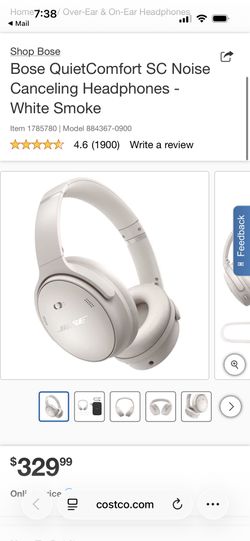 Bose QuietComfort SC Noise Canceling Headphones - White Smoke