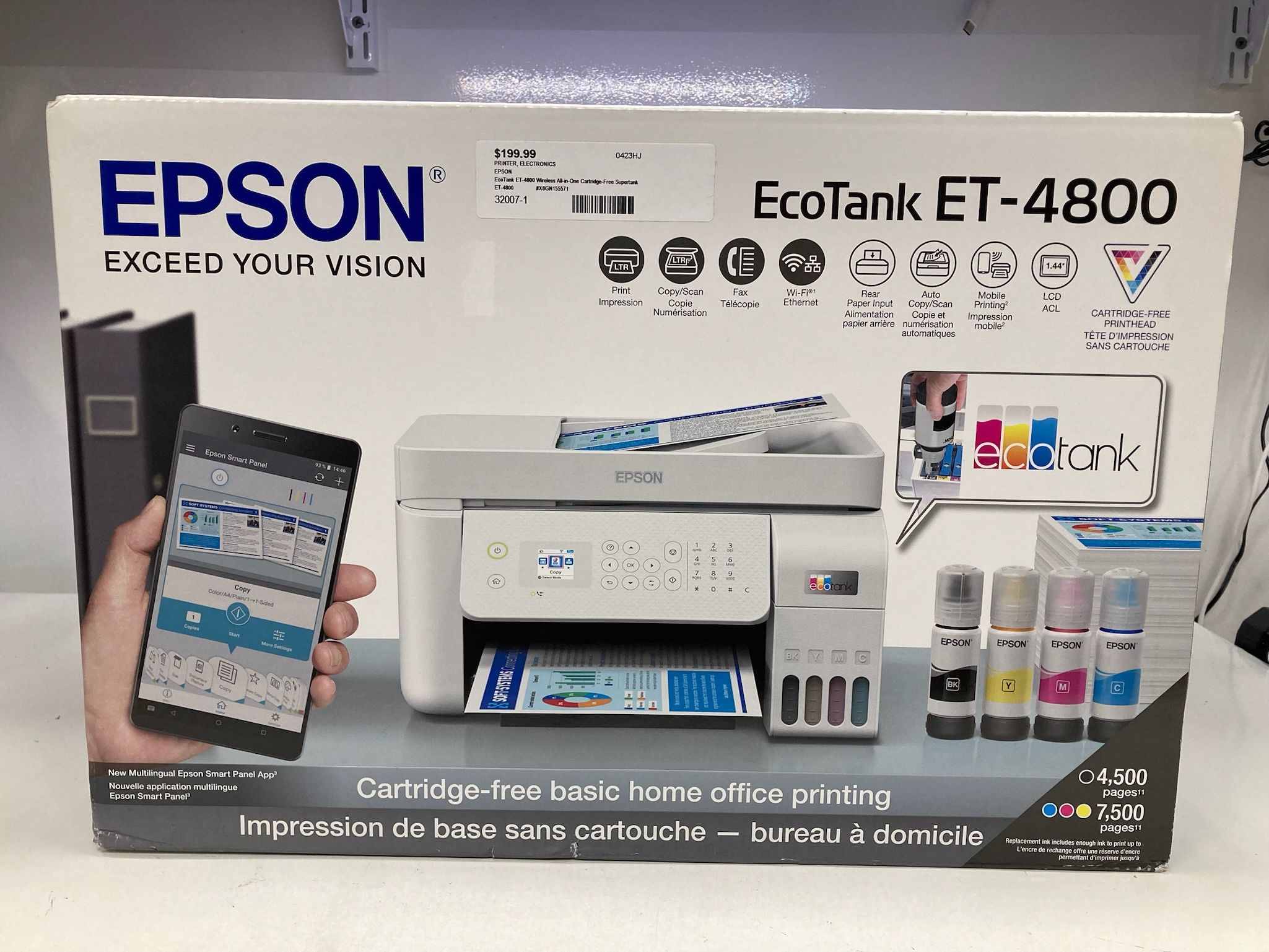Epson EcoTank ET-4800 Wireless All-in-One Supertank Printer
