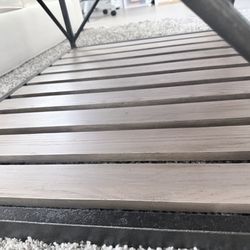 Ethan Allen Beam Metal Base Coffee Table