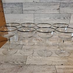 Vintage Champagne Sherbert Platinum Glass Works 