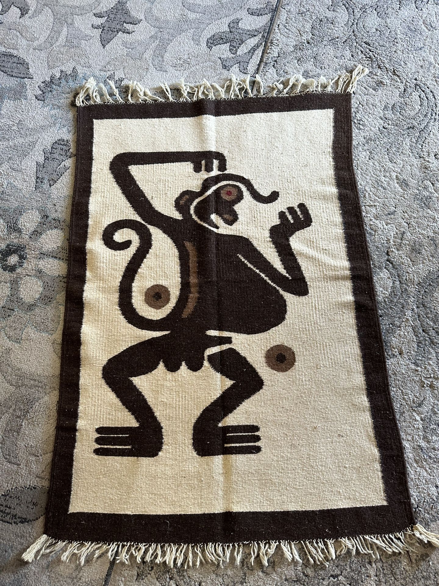 Monkey blanket. South/Central American? 45x 31