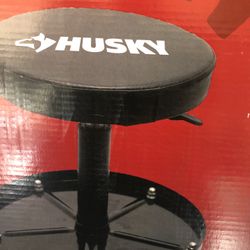 Husky Pneumatic Adjustable Creeper Seat with 15 in. Tool Storage Tray