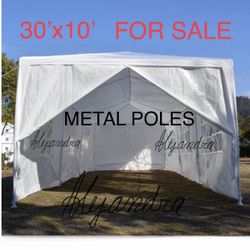 10x30 White Gazebo wedding party tent outdoor canopy tent   white FOR SALE Va 