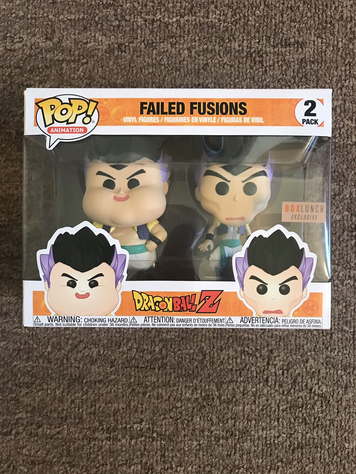 Funko Pop Dragonball Z Failed Fusions 2 pack BoxLunch Exclusive