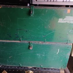 Green Wooden Storage Bins 