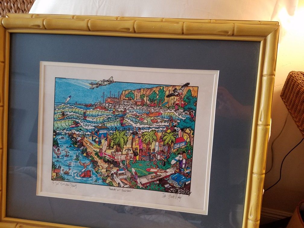 Scott mobley surf art "Bananas at Boneyards"