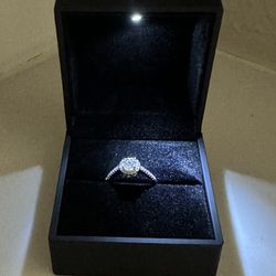 Moissanite Halo Ring
