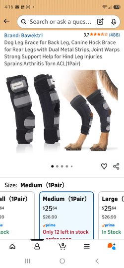 Single Dog Leg Brace New In Bag Medium