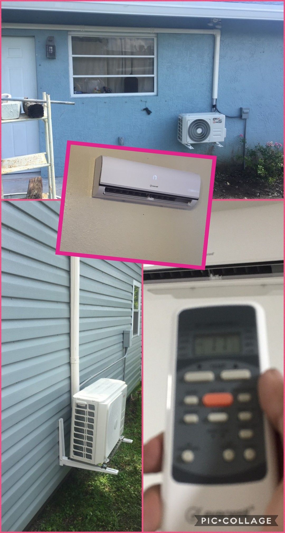 Air conditioner AC Split Minisplit Mini split Brackets instalación installed 🥇🛠️