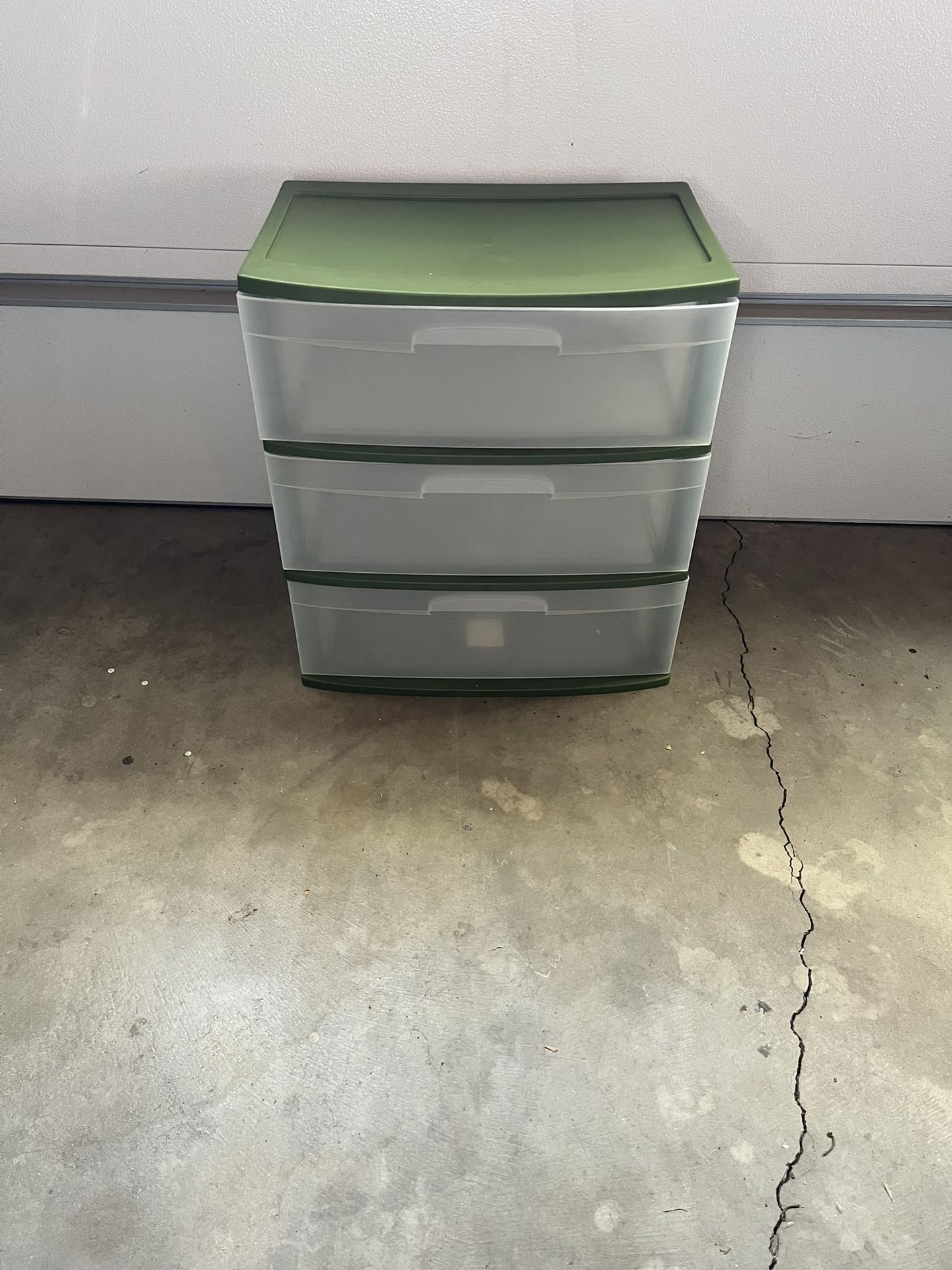 Three Drawer Plastic Storage Unit