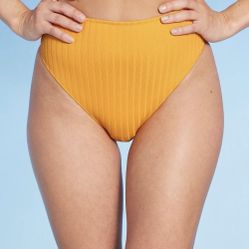 Woman’s High Leg High Waist Cheeky Bikini Bottoms