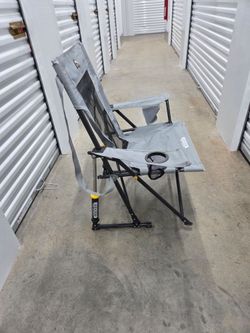 Camping rocking chair with shoulder strap