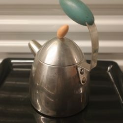 Vintage Michael Graves Stainless Steel Tea Kettle without Whistle Spout Teapot