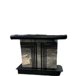 🖤Vintage 1980s black bar stand- sleek retro style!🖤