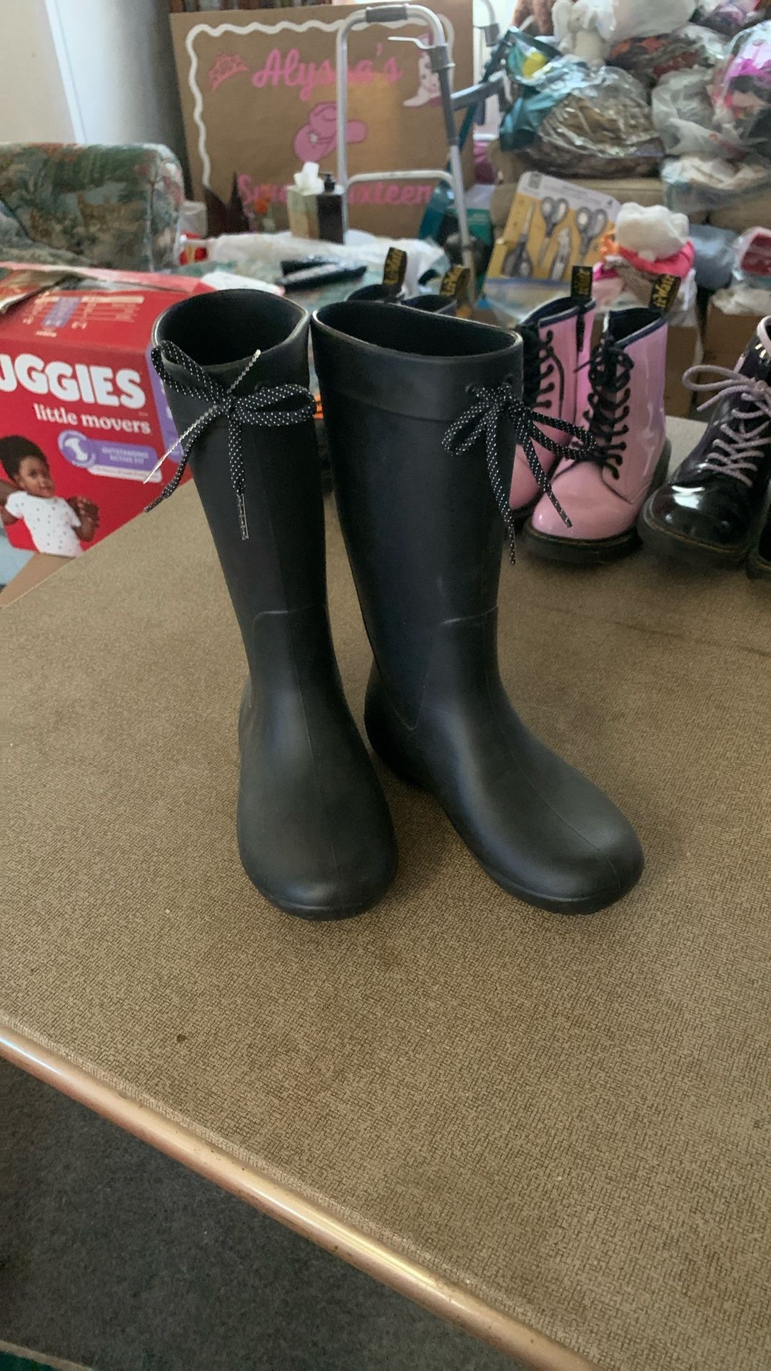 CROCS. TALL BOOTS NEW. $10.00. Chino, Ca