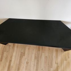 Black TV Stand With Glass Shelves