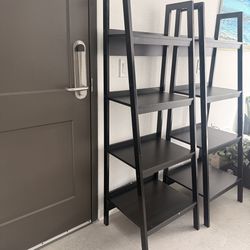 (2) 4 tier book shelves