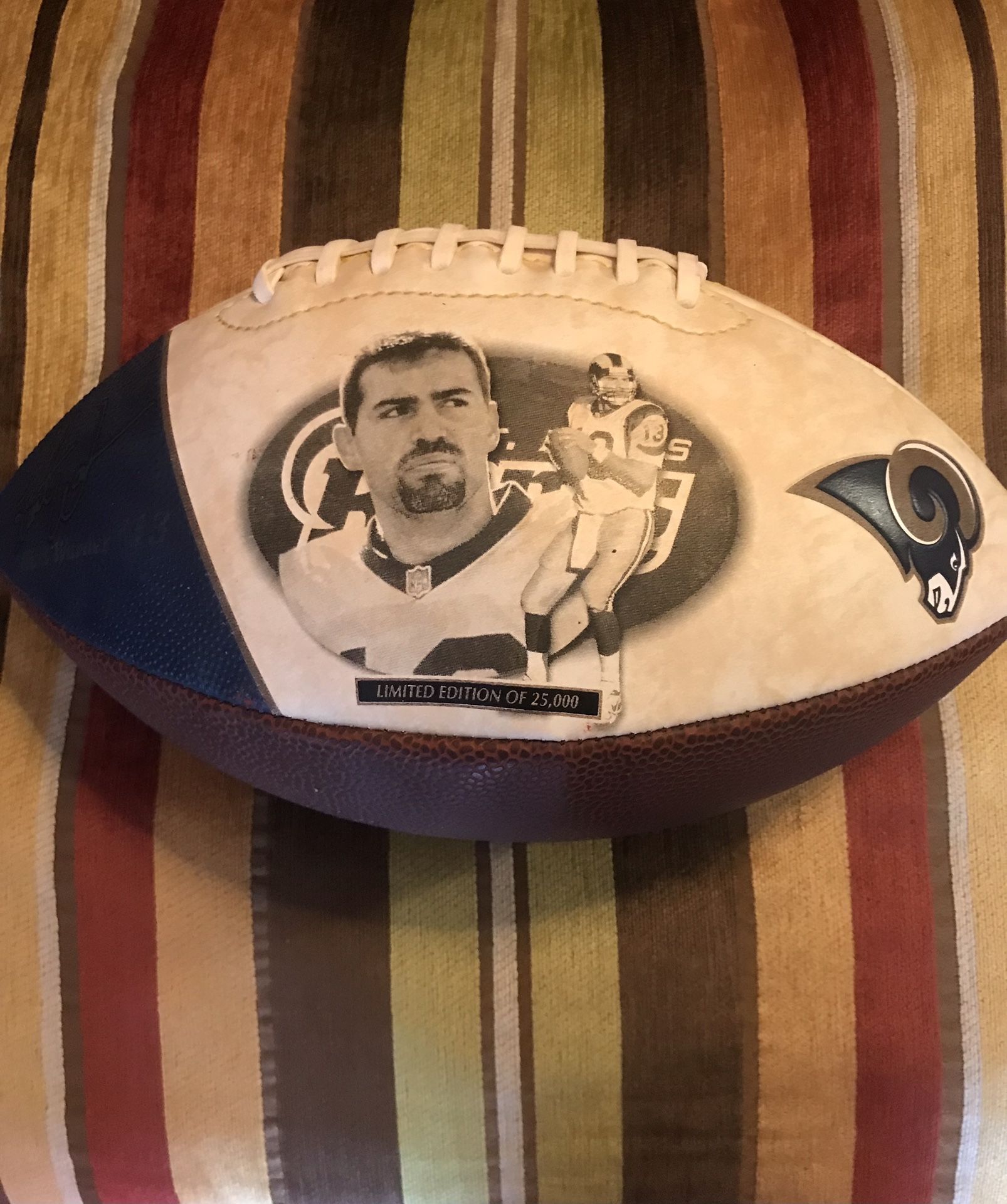 Limited Edition Kurt Warner Football