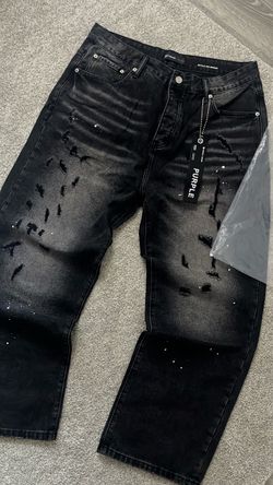 Black/grey purple brand baggy jeans size- 38