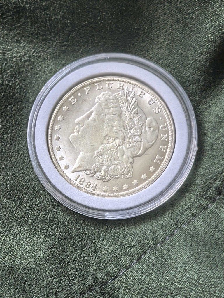 1884-CC Carson City Morgan Silver Dollar $1 CHOICE Brilliant Uncirculated BU+