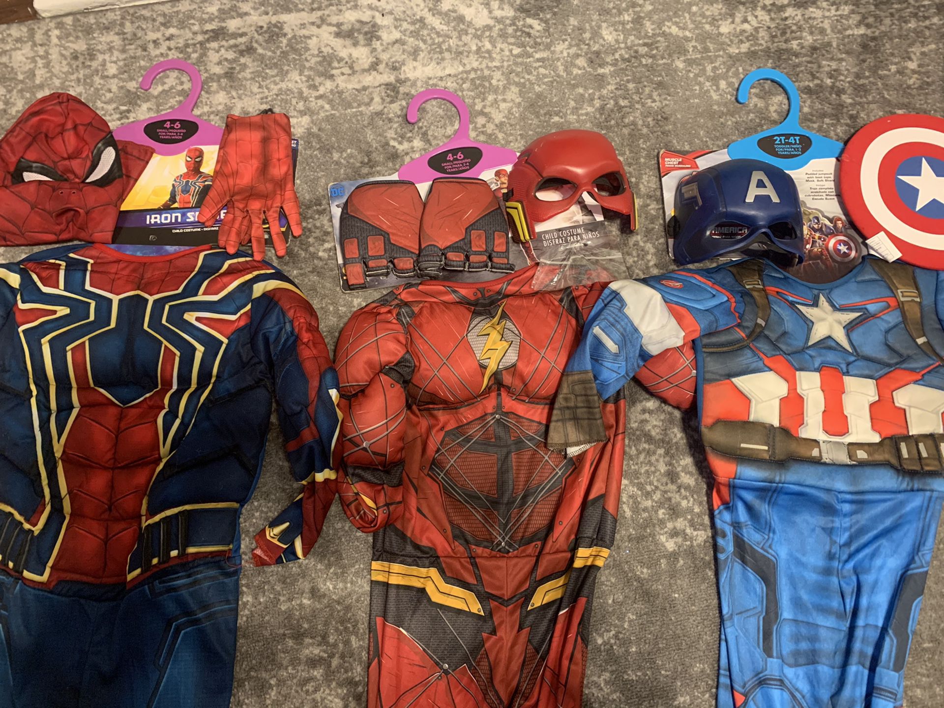 Halloween costumes flash Spider-Man captain America