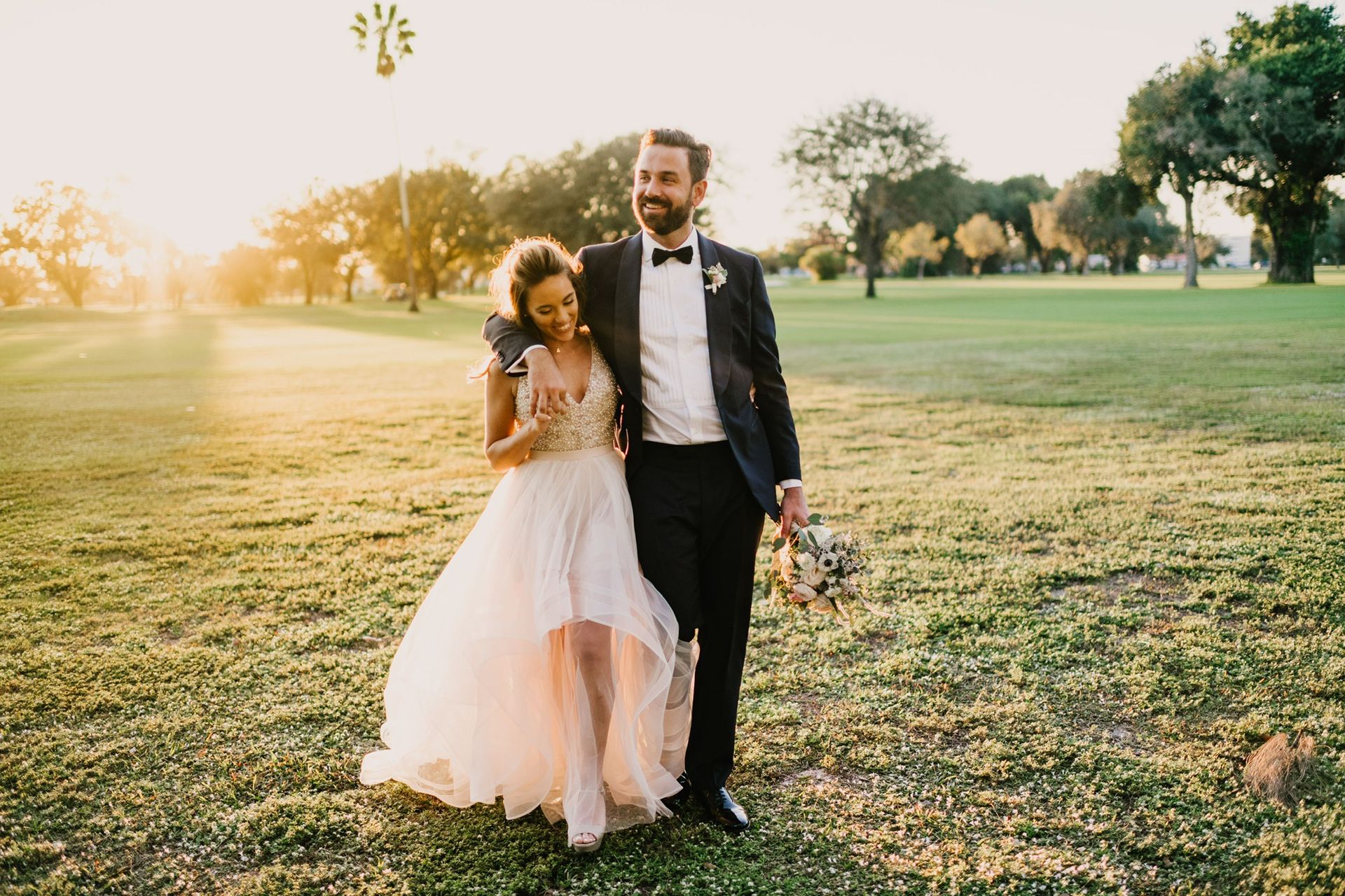 BHLDN Two Piece Wedding Dress.