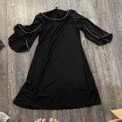 Black Dress With Rhinestone 