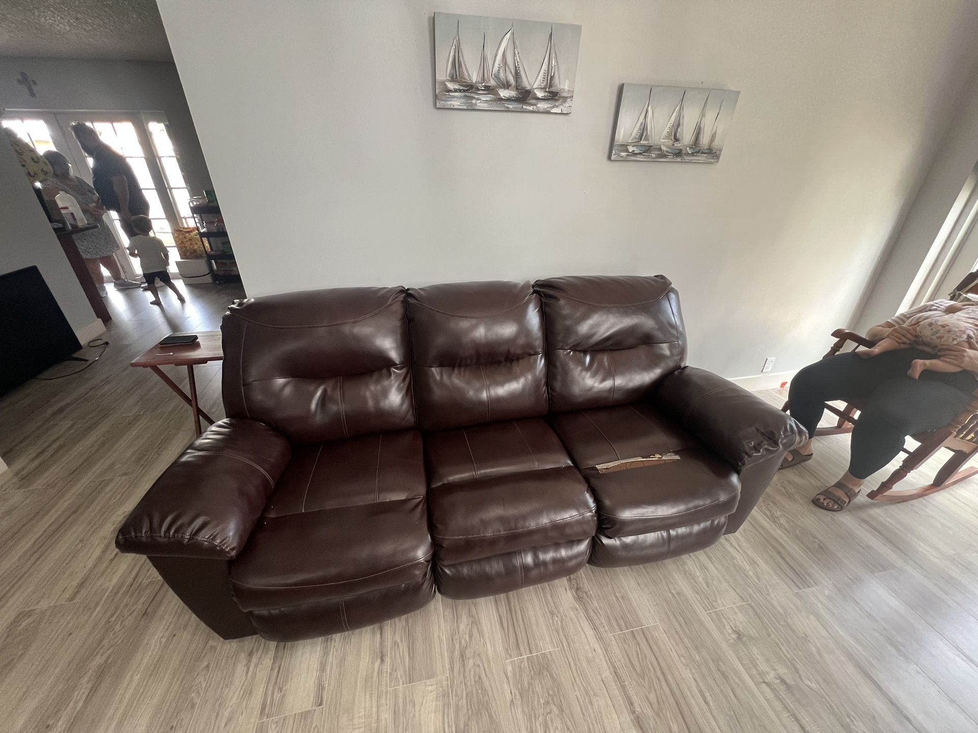 Free Leather Couch Pick Up Only