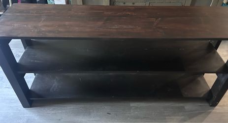 Dark Wood 3 Tier Console 65x30