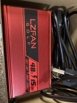 LZFAN 48V 15 AMP Golf Cart Charger, Golf Cart Battery Charger for 48 Volt Club Car, EZGO with Crowfoot Plug