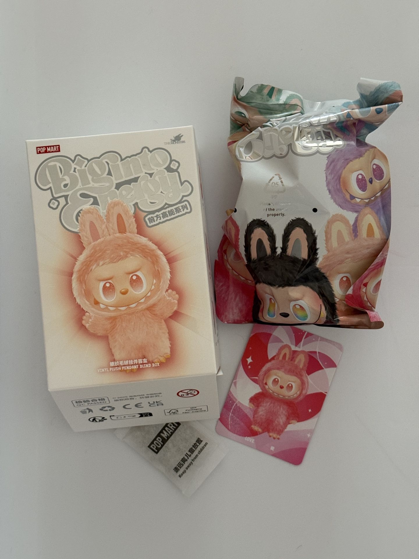 Labubu Love Big Into Energy Series The Monsters Vinyl Plush Pendant